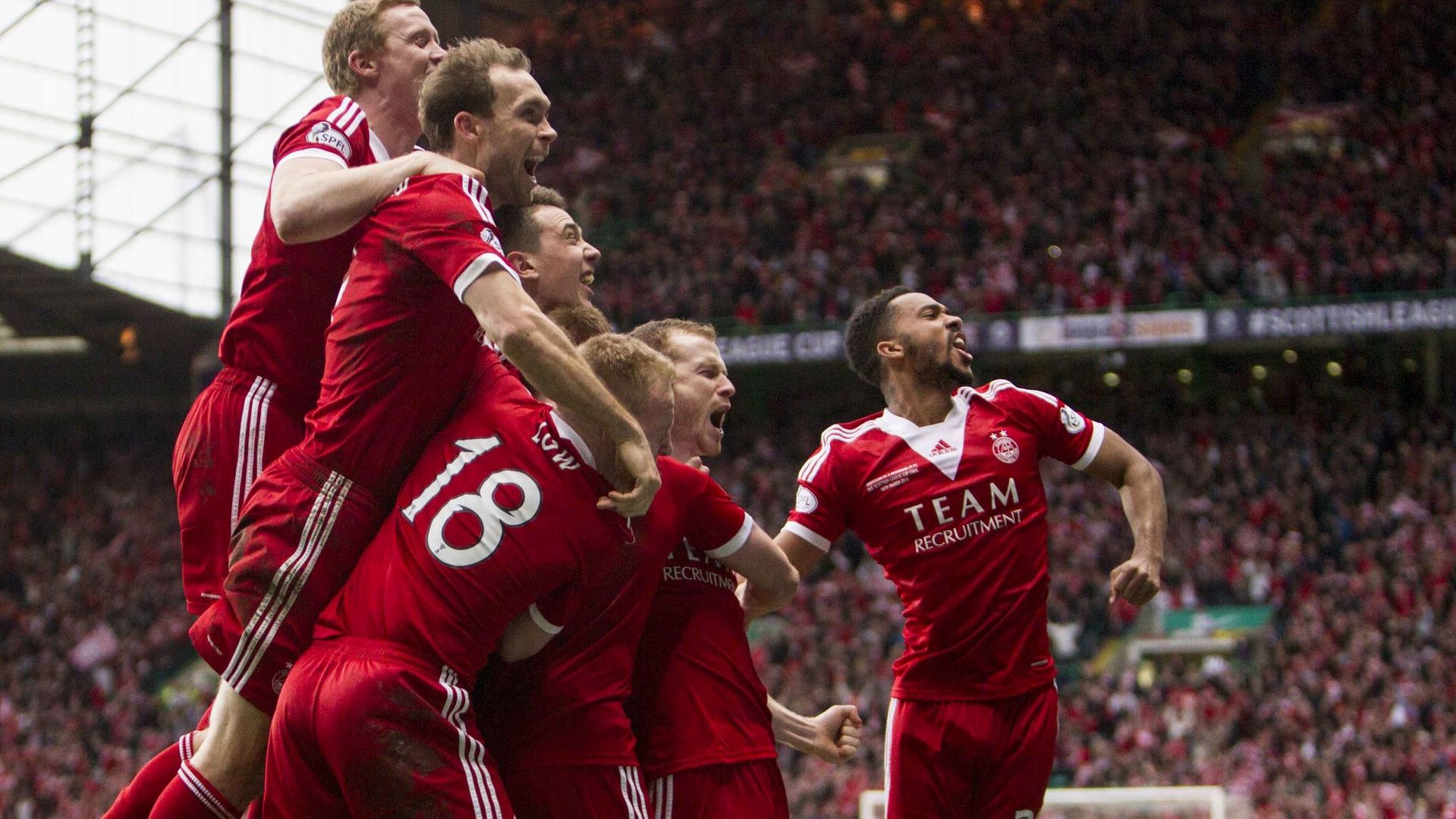 Scottish League Cup Final Celebrations Aberdeen FC